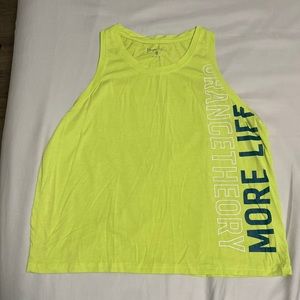 Orangetheory neon green tank top